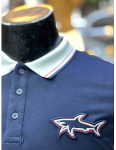 Pull Paul & Shark Bleu Marine Col Polo Demi-manches : Élégance et Décontraction 2