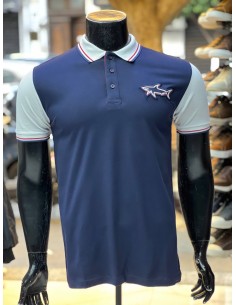 Pull Paul & Shark Bleu Marine Col Polo Demi-manches : Élégance et Décontraction