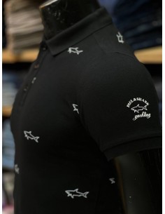 Pull Paul & Shark Noir Col Polo Demi-manches : Élégance et Décontraction 2
