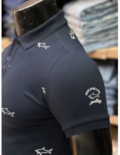 Pull Paul & Shark Bleu nuit Col Polo Demi-manches : Élégance et Décontraction 2