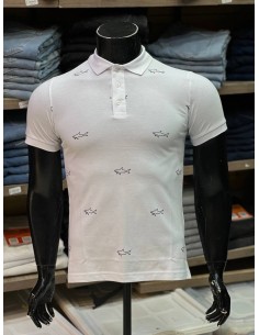 Pull Paul & Shark Blanc Col Polo Demi-manches : Élégance et Décontraction