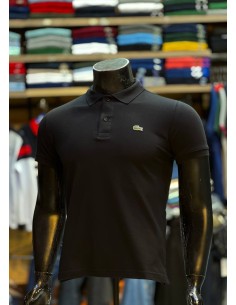 Pull Lacoste Noir Col Polo Demi-manches : Élégance et Décontraction