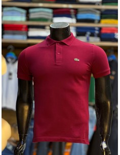 Pull Lacoste Bordeaux Col Polo Demi-manches : Élégance et Décontraction
