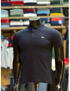Pull Lacoste Bleu marine Col Polo Demi-manches : Élégance et Décontraction