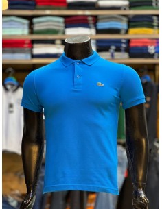 Pull Lacoste Bleu roi Col Polo Demi-manches : Élégance et Décontraction