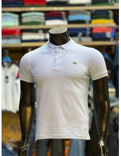 Pull Lacoste Bleu Azure claire Col Polo Demi-manches : Élégance et Décontraction