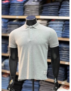 Pull Tommy Hilfiger - Pull Gris Col Polo demi-manches - Sobriété raffinée