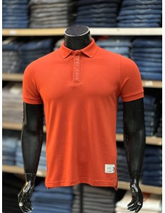 Pull Tommy Hilfiger - Pull Rouge Col Polo demi-manches - Sobriété raffinée